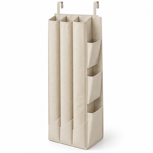 Over-Door Gift Wrap and Ribbon Organizer
