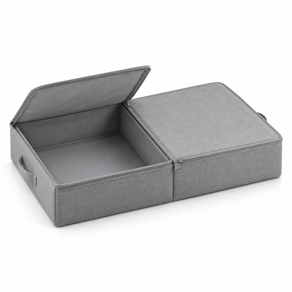 Dual-Compartment Underbed Storage Case