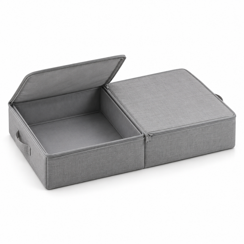 Dual-Compartment Underbed Storage Case
