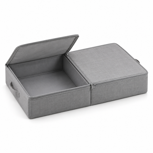 Dual-Compartment Underbed Storage Case