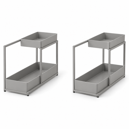 Two-Piece Under-Sink Shelf Organizer Set