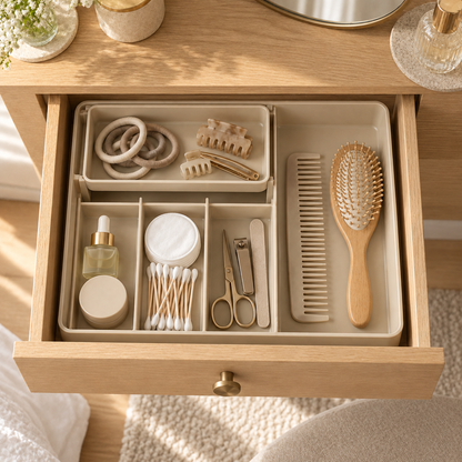 Layered Drawer Organizer with Lift-Out Tray