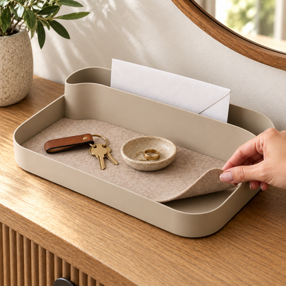 Entryway Organizer Tray with Mail Slot